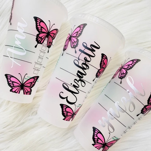 Customizable Butterfly Starbucks Cold Cup - Picture 3 of 16